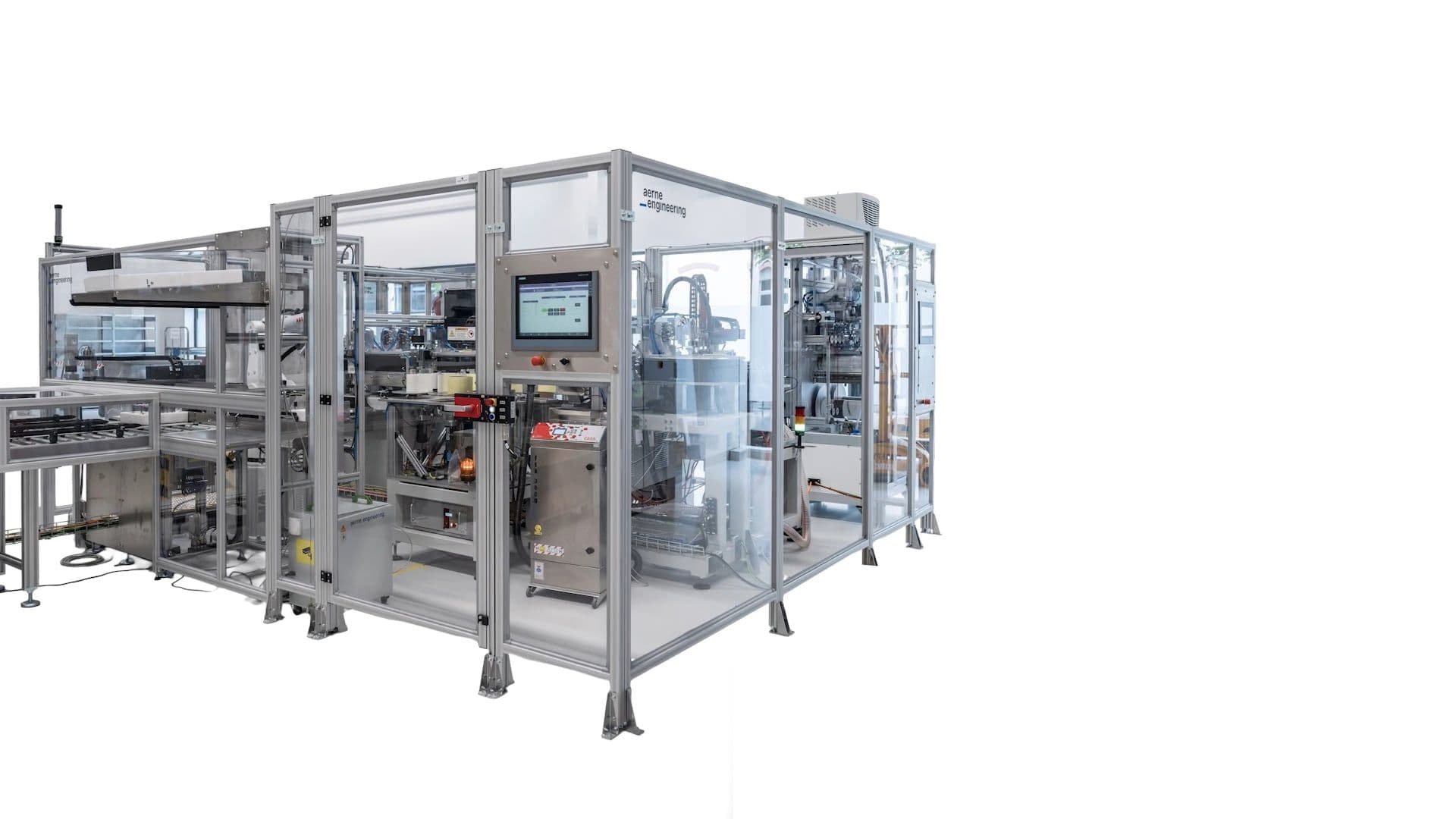 Eine automatische Montageanlage Battery Cell Stack von aerne engineering in Arbon.